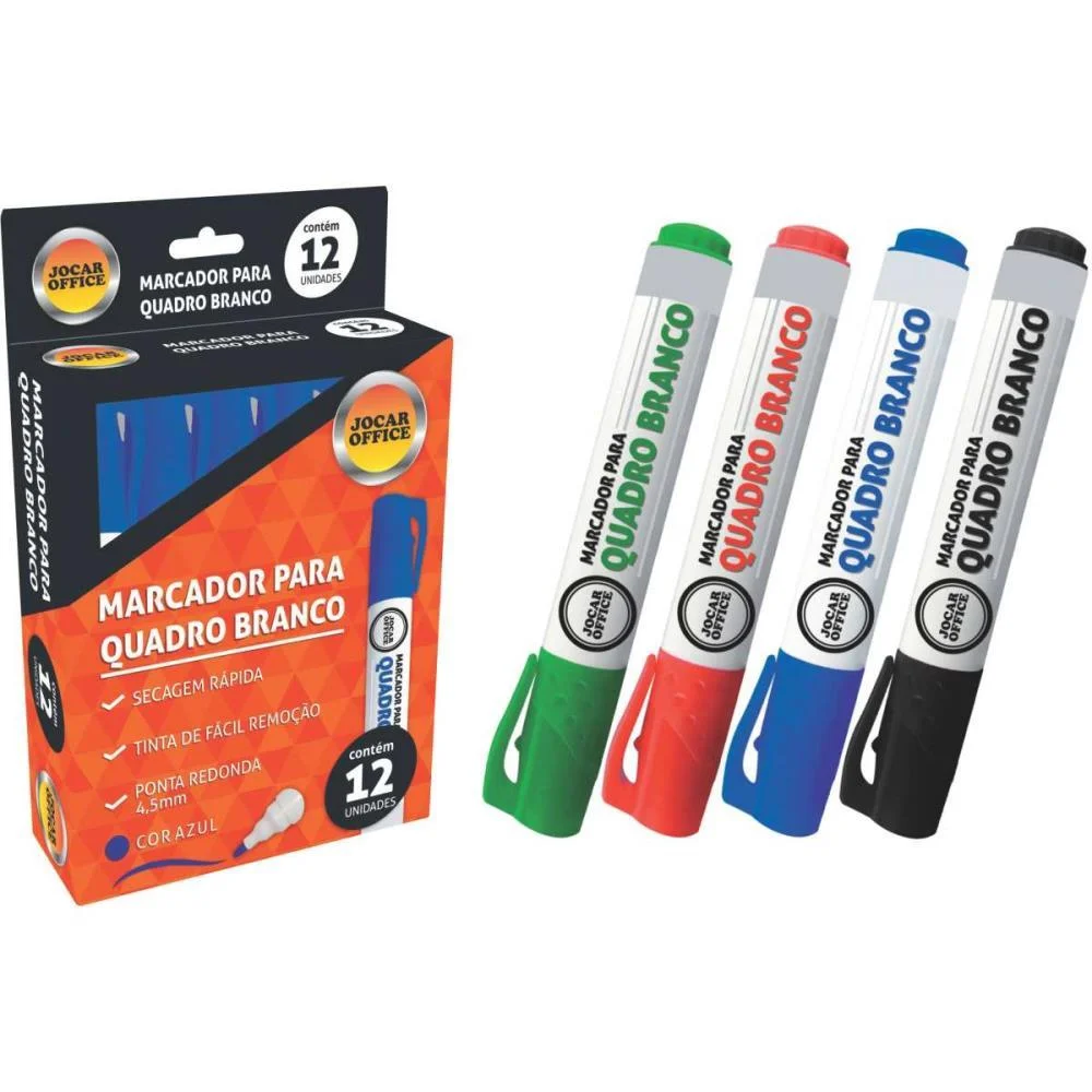 PINCEL QUADRO BRANCO JOCAR VERMELHO LEONORA (CX.C/12)