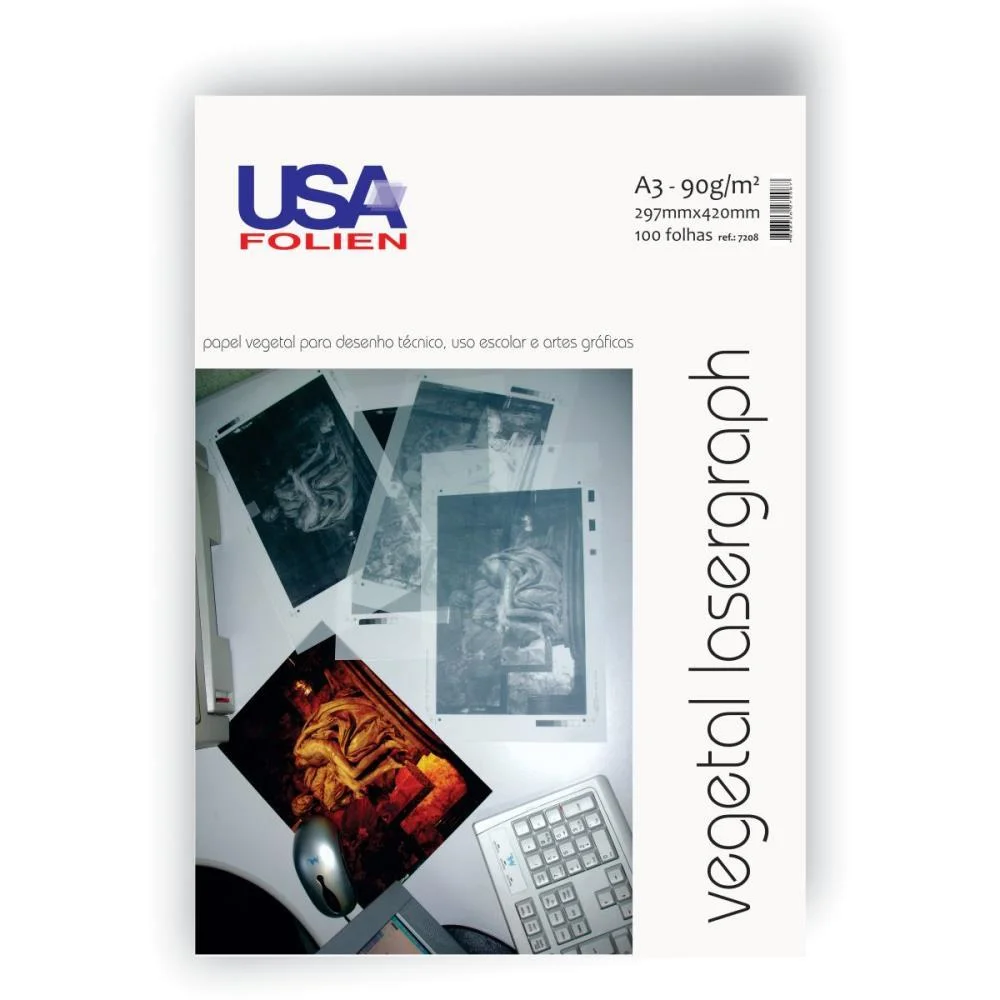 PAPEL VEGETAL A3 90G. 297X420MM. USA FOLIEN (PCT.C/100)