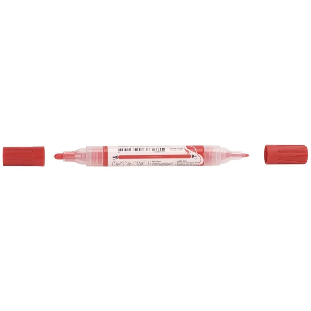 PINCEL MARCADOR ARTESANATO MULTIMARK S/P VERMELHO COM 6 FABER-CASTELL (ESTOJO)