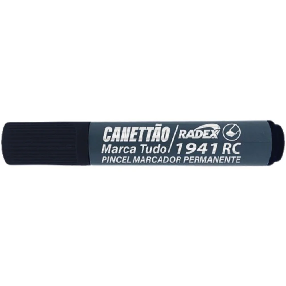 PINCEL MARCADOR PERMANENTE PONTA CHANF. RECARREGAVEL PT. RADEX (CX.C/12)