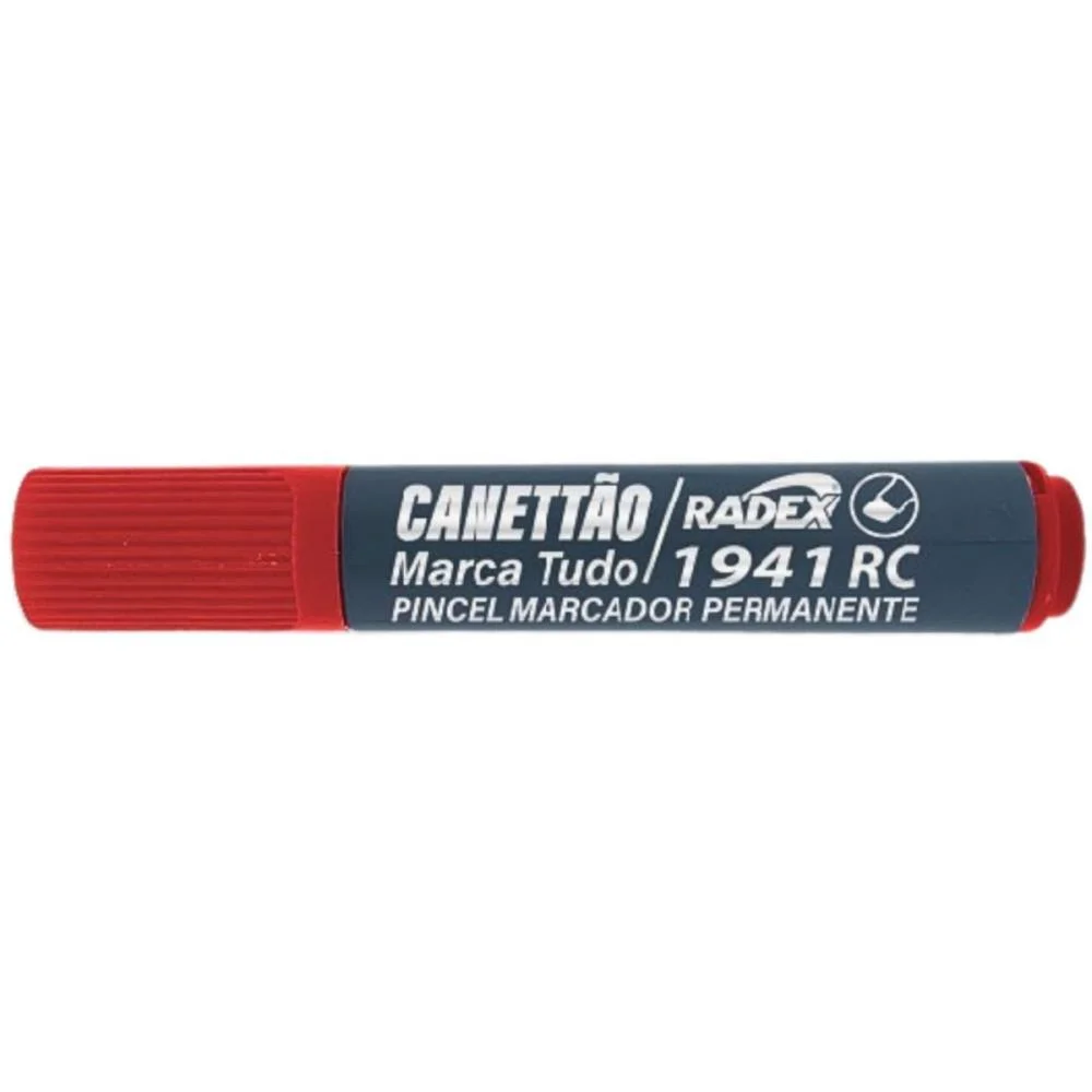 PINCEL MARCADOR PERMANENTE PONTA CHANF. RECARREGAVEL VM. RADEX (CX.C/12)
