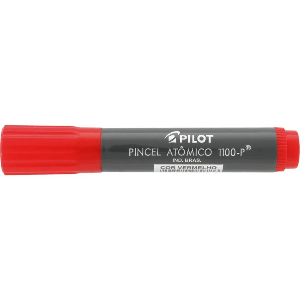 PINCEL MARCADOR PERMANENTE ATOMICO 1100P VERMELHO RECARR. PILOT (CX.C/12)