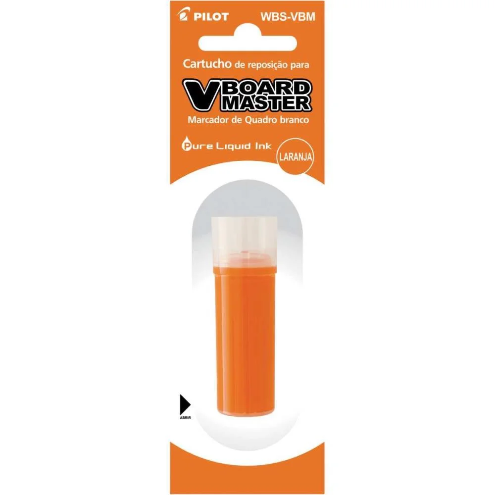 TINTA MARCADOR QUADRO BRANCO REFIL 5,5ML LARANJA WBS-VBM PILOT (CX.C/12)