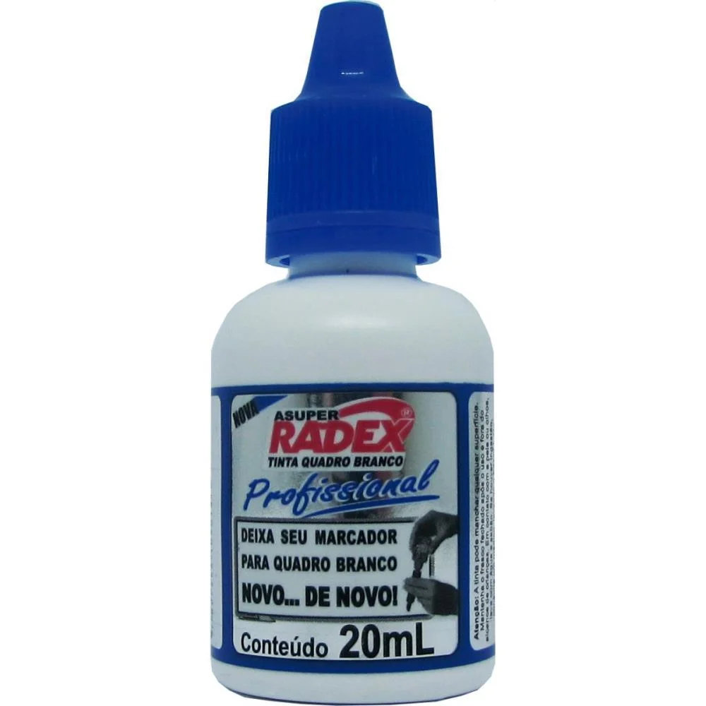 TINTA MARCADOR QUADRO BRANCO REABASTECEDOR 20ML AZUL RADEX (CX.C/12)