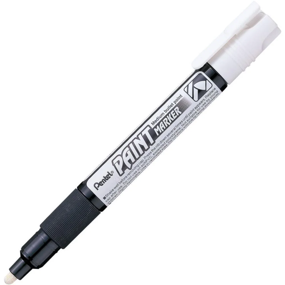 MARCADOR ARTISTICO PAINT MARKER 4.0MM BRANCO PENTEL (BLISTER)