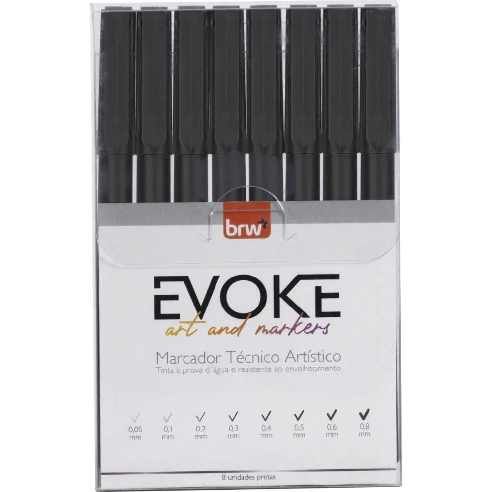 MARCADOR ARTISTICO TECNICO C/08UNID. BRW (BLISTER)