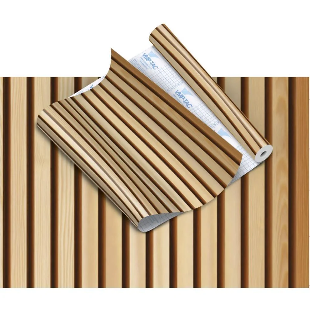 PLASTICO ADESIVO 45CMX10M MADEIRA RIPADO CARAMELO V.M.P. (ROLO)