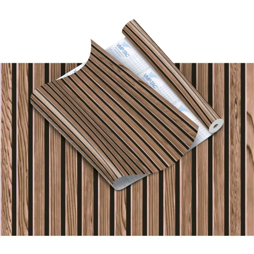 PLASTICO ADESIVO 45CMX10M MADEIRA RIPADO CARVALHO V.M.P. (ROLO)
