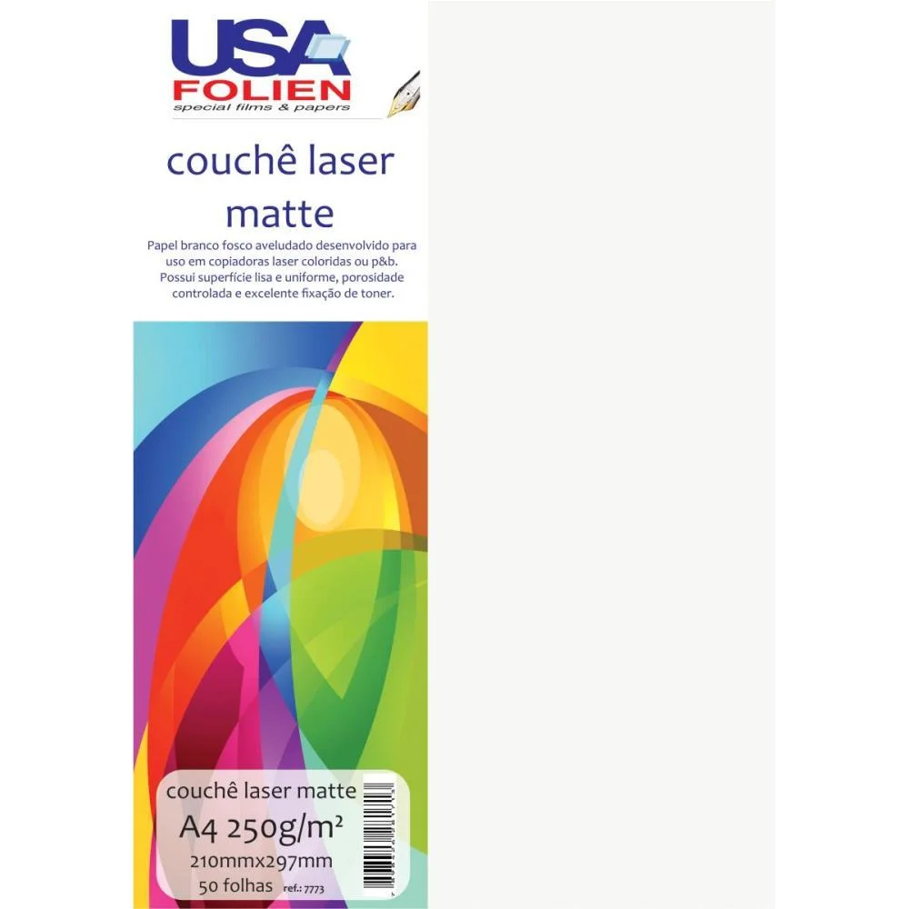 PAPEL A4 COUCHE LASER MATTE 250G USA FOLIEN (PCT.C/50)
