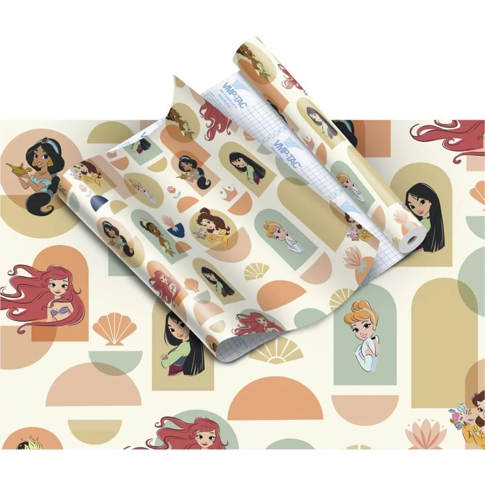 PLASTICO ADESIVO 45CMX10M PRINCESAS V.M.P. (ROLO)