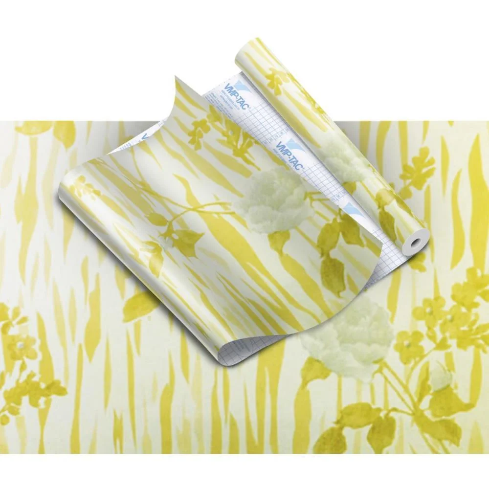 PLASTICO ADESIVO 45CMX10M FLORAL BEGE V.M.P. (ROLO)