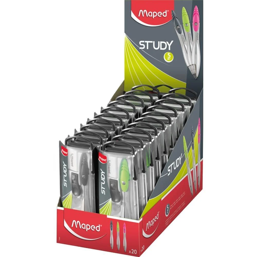 COMPASSO STUDY C/ESTOJO+5 ACESSORIOS MAPED (ESTOJO)