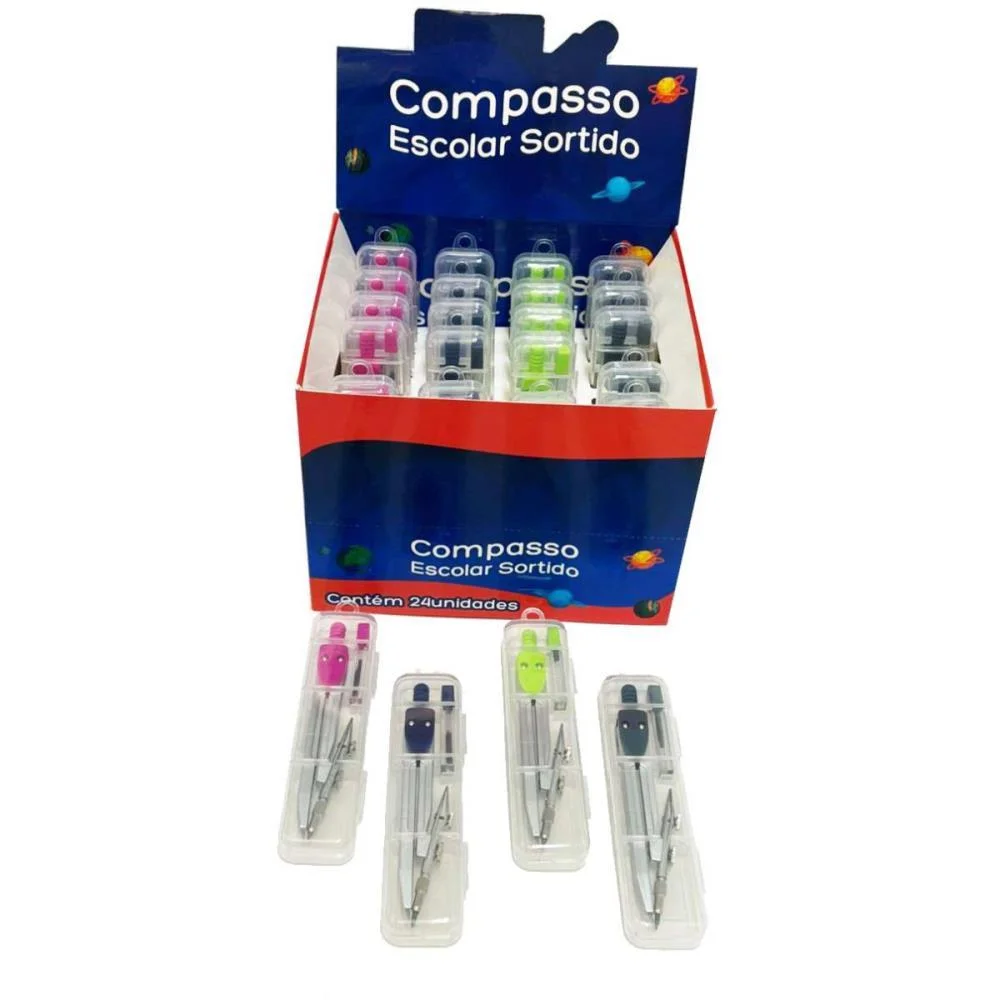 COMPASSO ESCOLAR 4 CORES V.M.P. (CX.C/24)