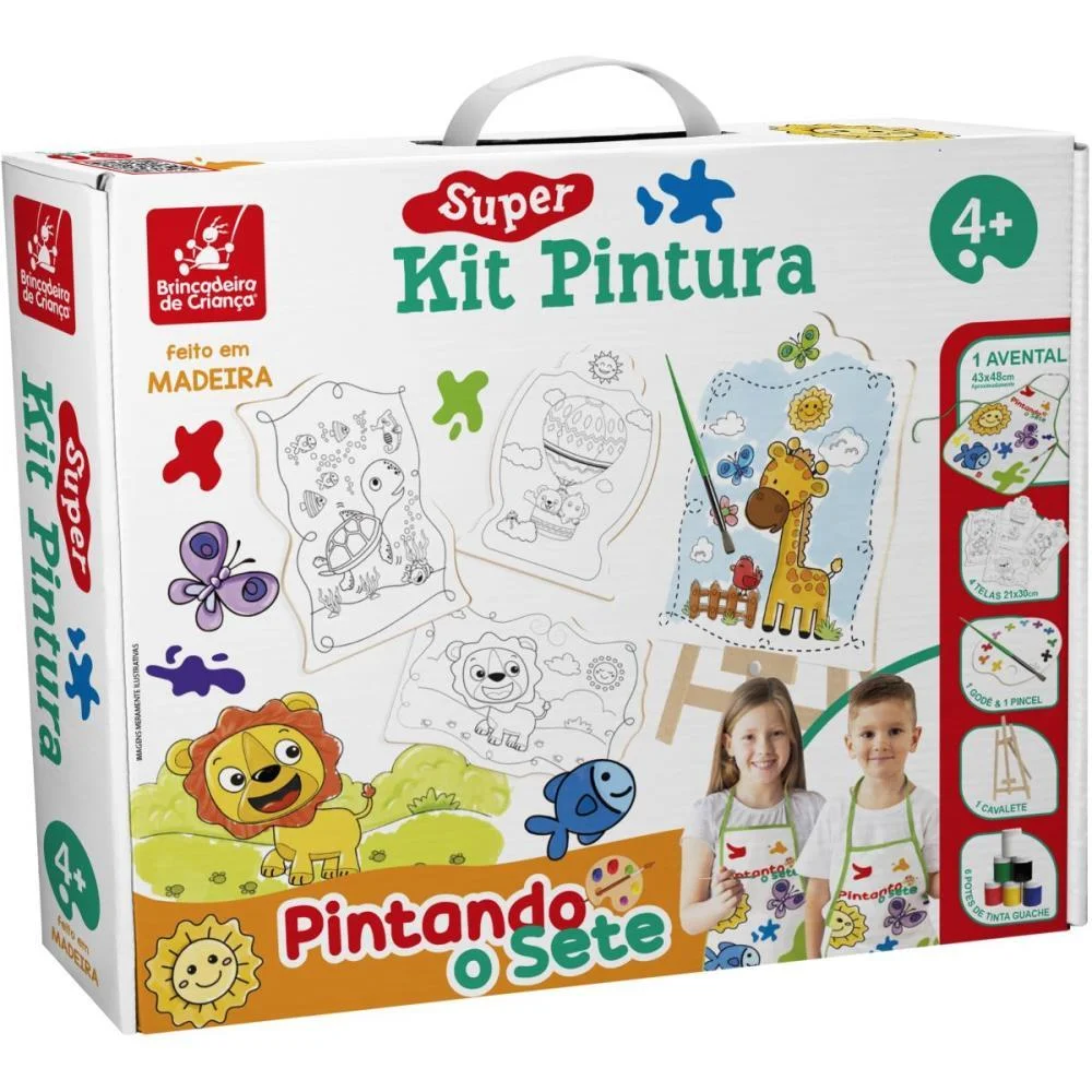 BRINQUEDO PARA COLORIR PINTANDO O SETE C/4 TELAS BRINC. DE CRIANCA (UNIDADE)