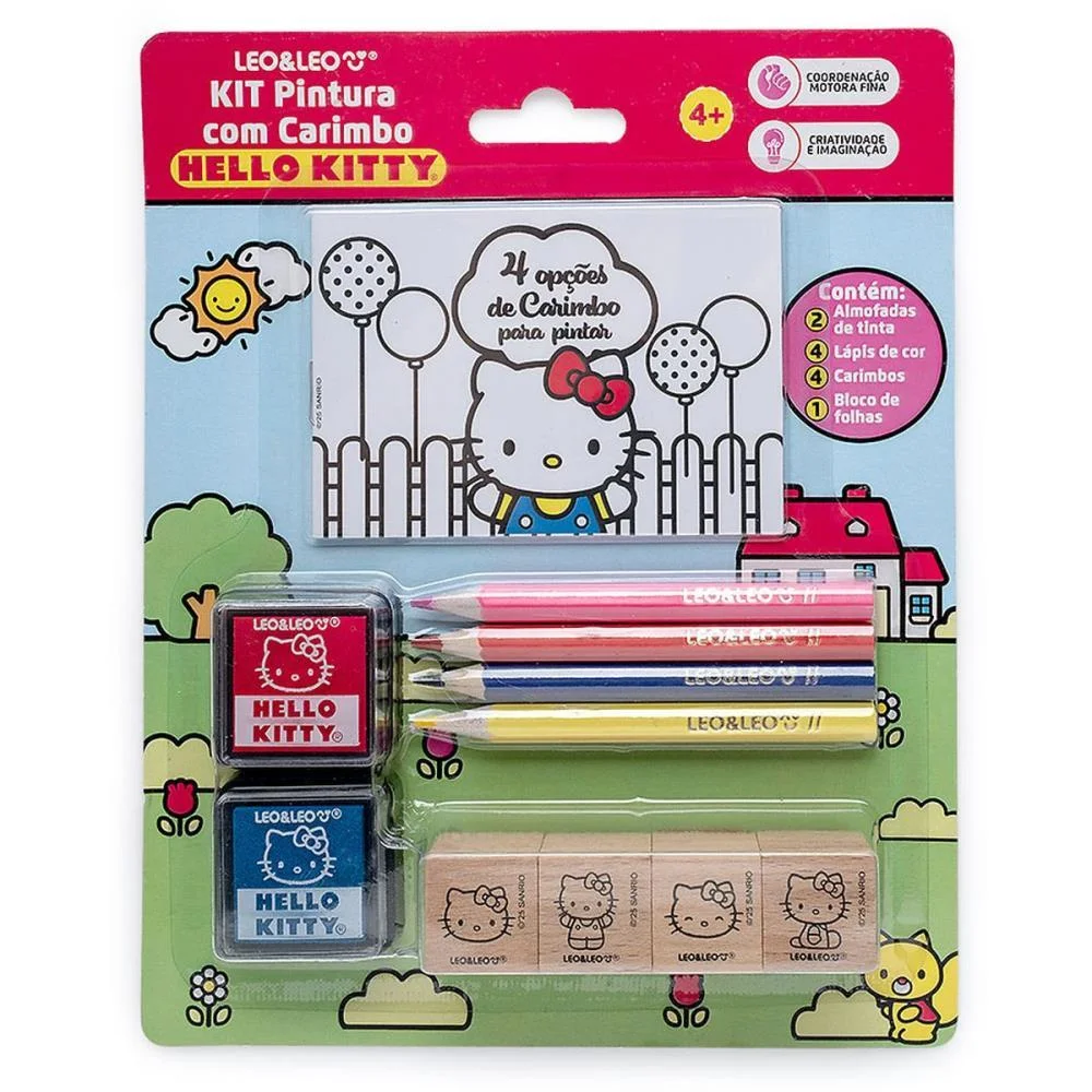 BRINQUEDO PARA COLORIR HELLO KITTY KIT PINTURA 11PCS LEONORA (BLISTER)