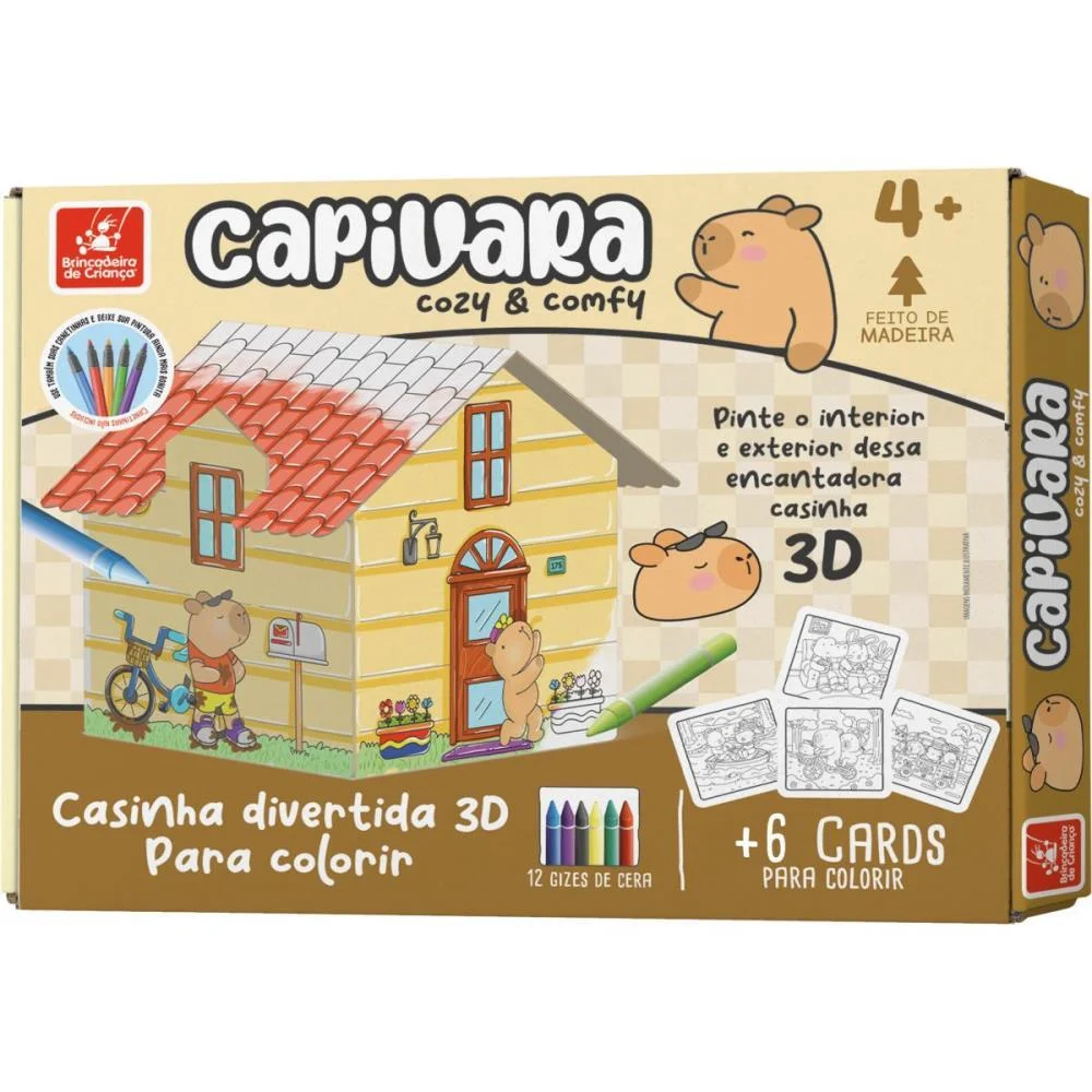 BRINQUEDO PARA COLORIR CAPIVARA CASINHA BRINC. DE CRIANCA (UNIDADE)