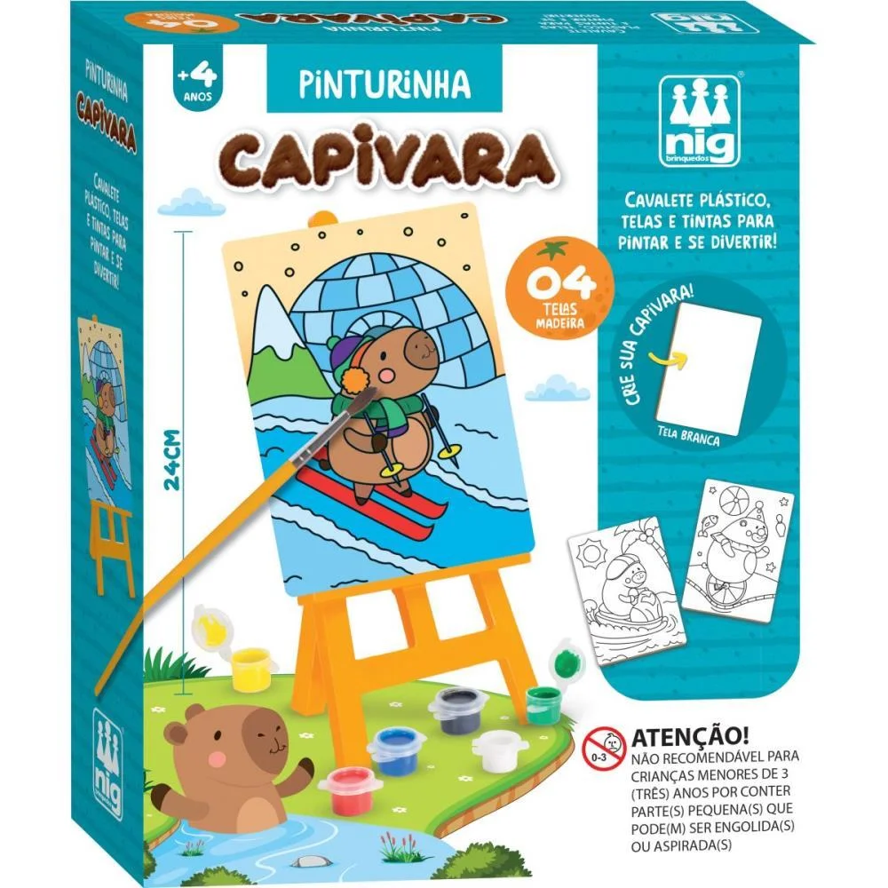 BRINQUEDO PARA COLORIR CAPIVARA KIT PINTURINHA NIG BRINQUEDOS (UNIDADE)