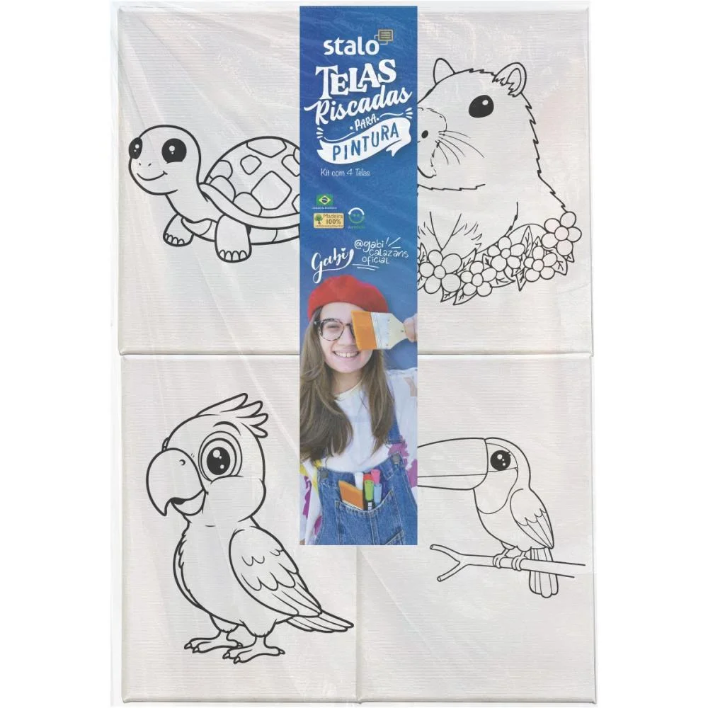 BRINQUEDO PARA COLORIR BRASIL- GABI CALAZANS 15X22CM STALO (BL.C/04)