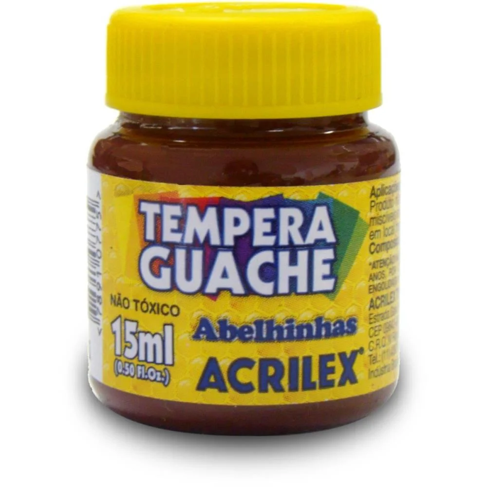 TINTA GUACHE 015ML MARROM ACRILEX (DUZIA)