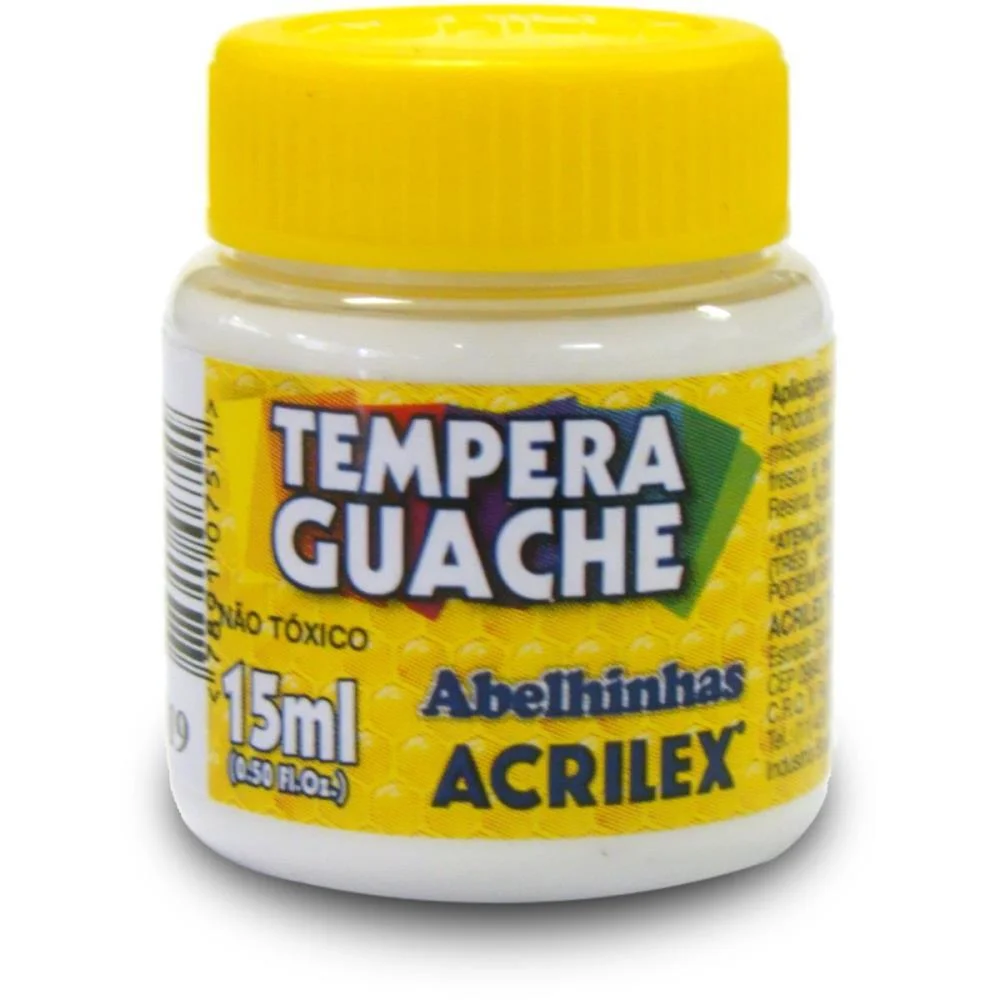 TINTA GUACHE 015ML BRANCO ACRILEX (DUZIA)