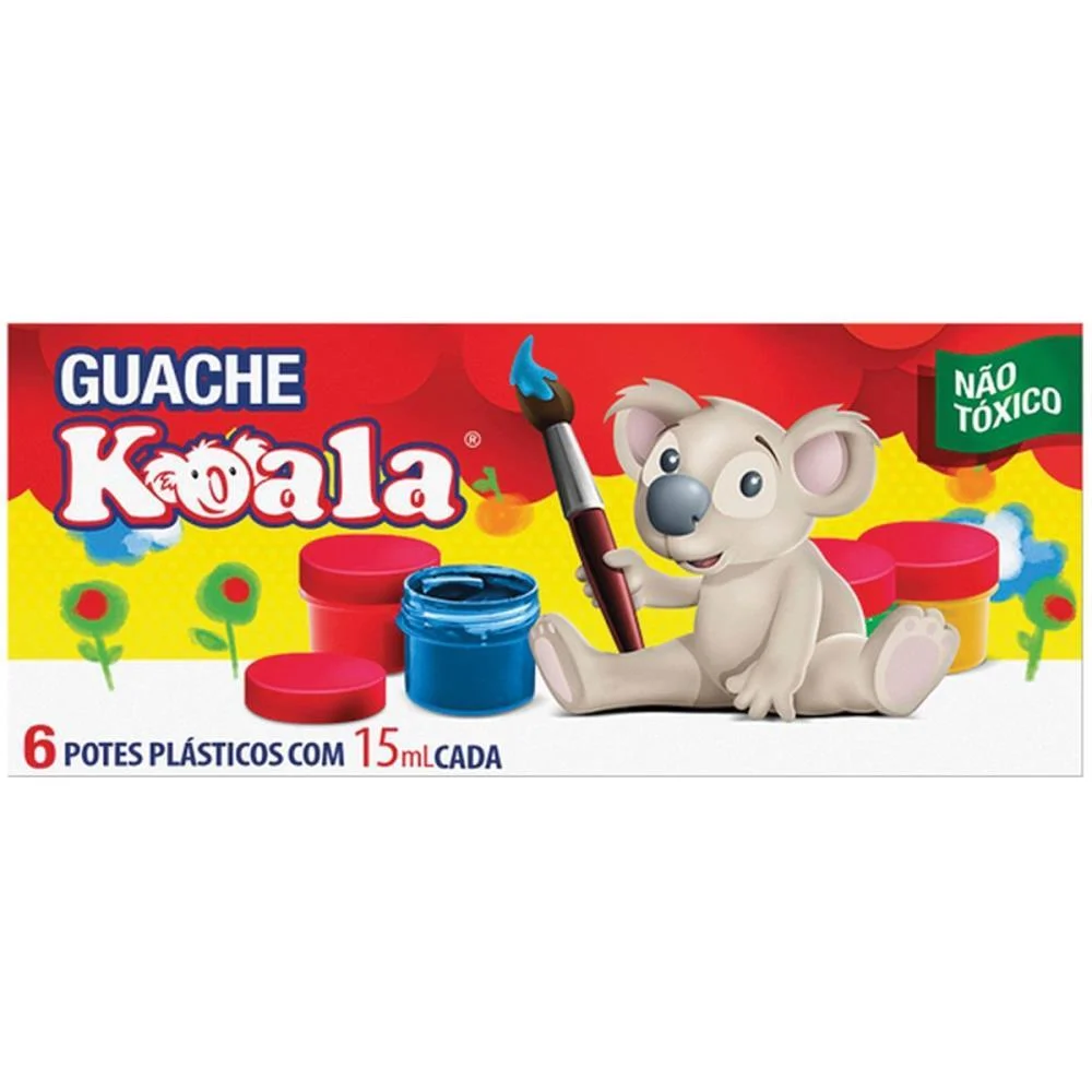 TINTA GUACHE 015ML 06 CORES KOALA DELTA (ESTOJO)