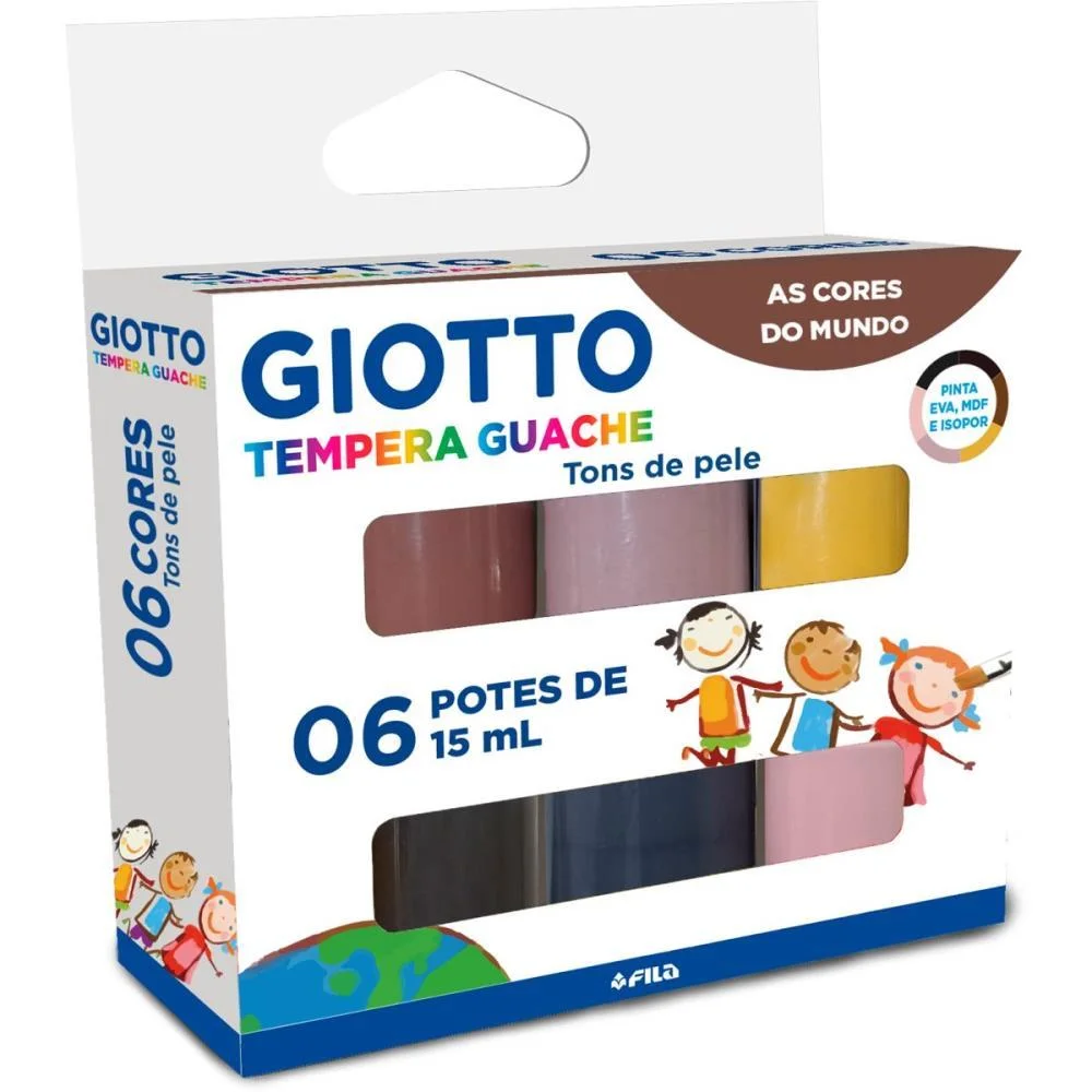 TINTA GUACHE 015ML GIOTTO 6 CORES TONS DE PELE CANSON (UNIDADE)