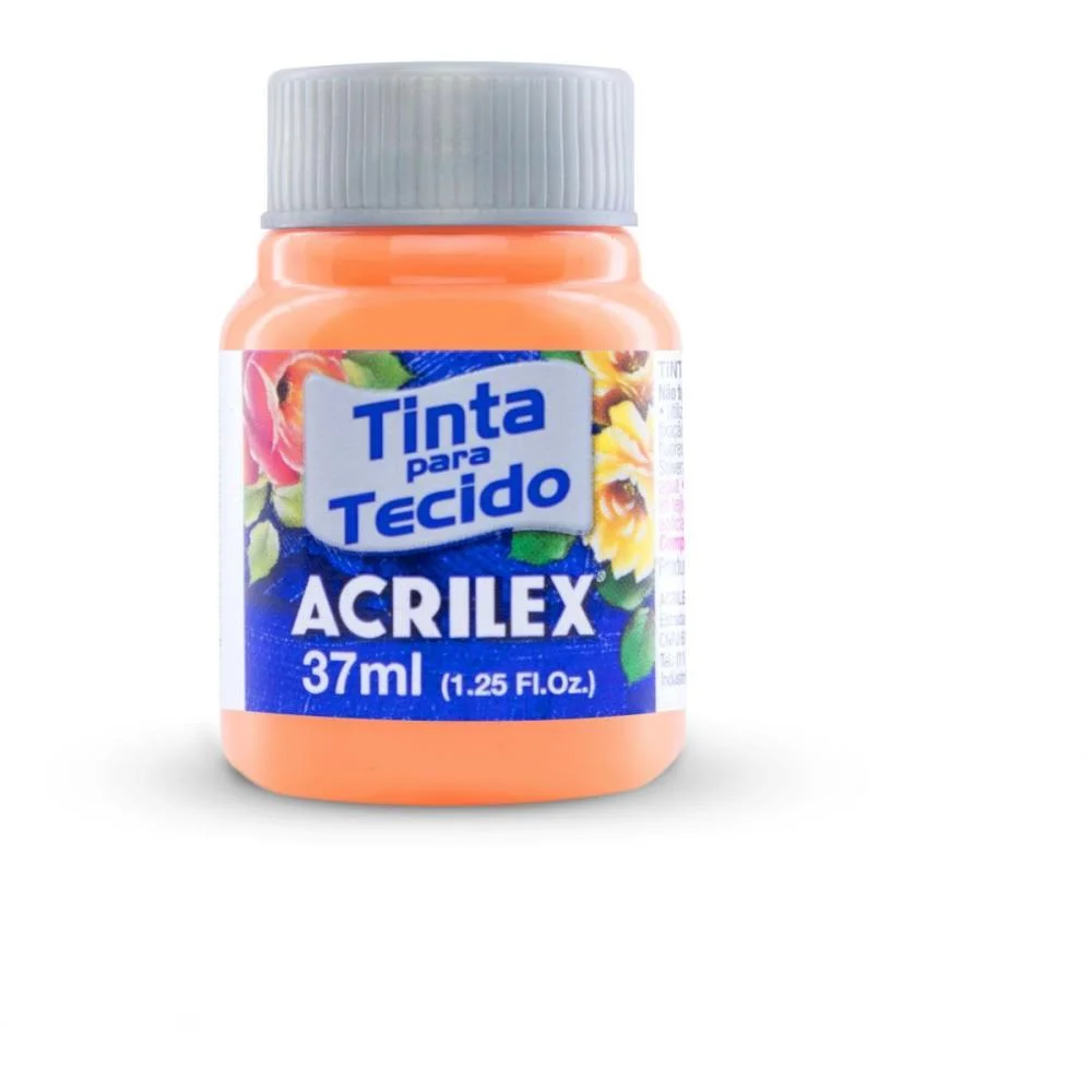 TINTA PARA TECIDO FOSCA 37ML SALMAO ACRILEX (DUZIA)