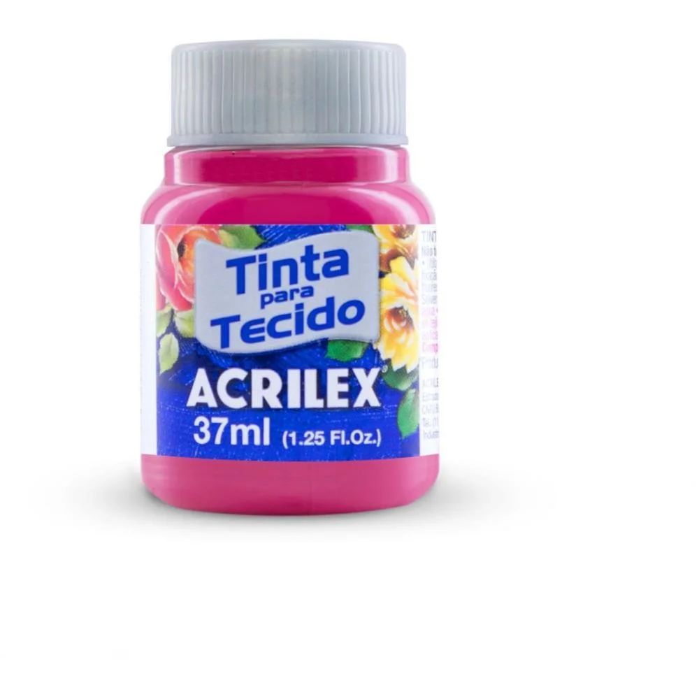 TINTA PARA TECIDO FOSCA 37ML ROSA ESCURO ACRILEX (DUZIA)