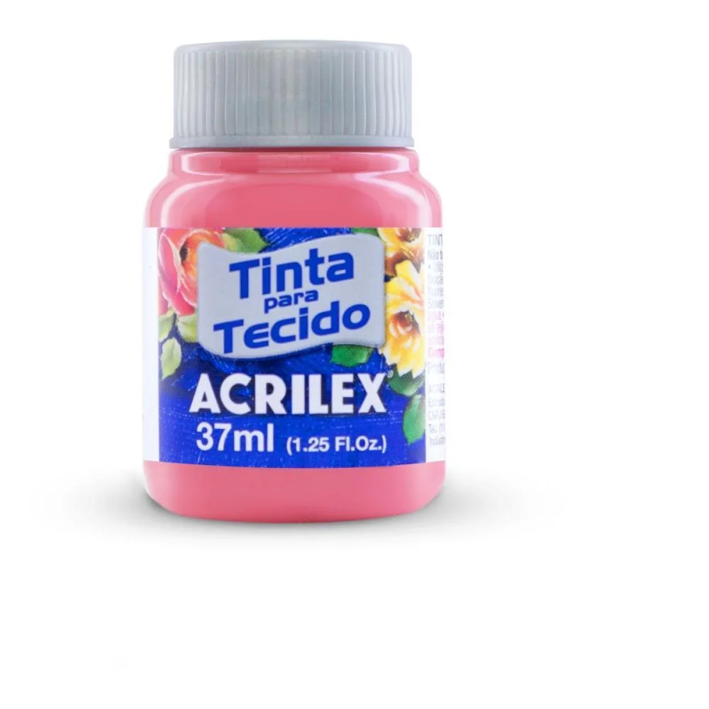 TINTA PARA TECIDO FOSCA 37ML ROSA CHA ACRILEX (DUZIA)