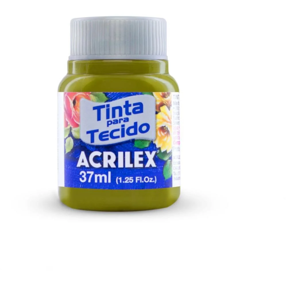 TINTA PARA TECIDO FOSCA 37ML VERDE PISTACHE ACRILEX (DUZIA)