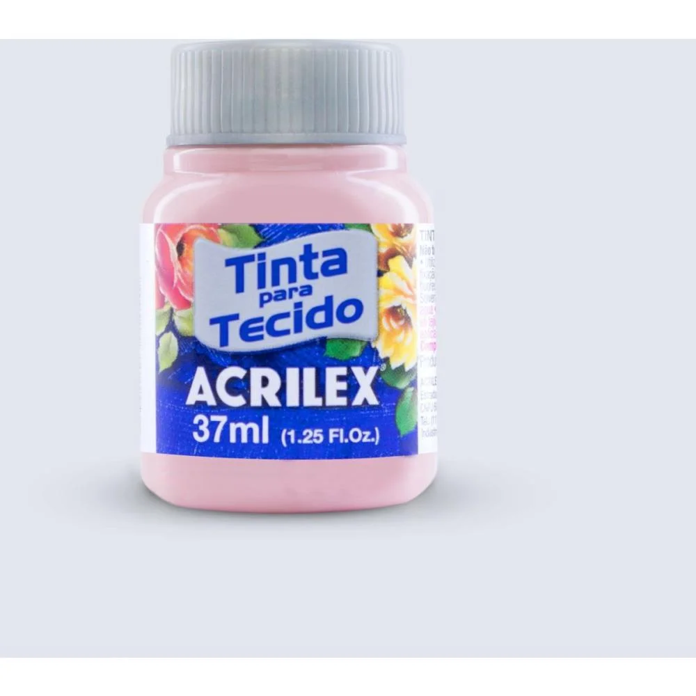 TINTA PARA TECIDO FOSCA 37ML ROSA BEBE ACRILEX (DUZIA)