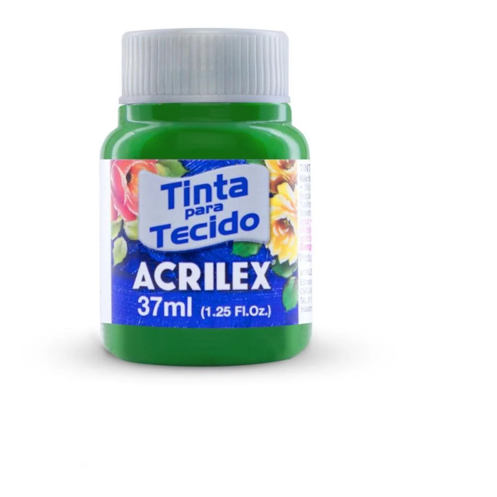 TINTA PARA TECIDO FOSCA 37ML VERDE MUSGO ACRILEX (DUZIA)
