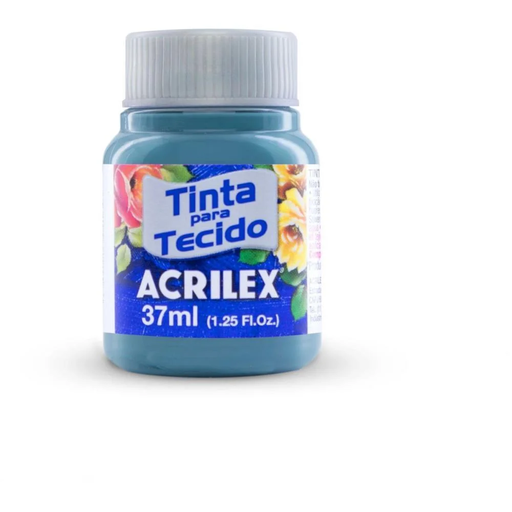 TINTA PARA TECIDO FOSCA 37ML CINZA LUNAR ACRILEX (DUZIA)
