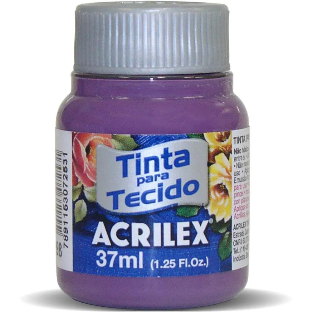 TINTA PARA TECIDO FOSCA 37ML AMORA ACRILEX (DUZIA)