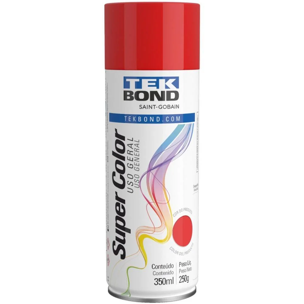 TINTA SPRAY VERMELHO 350ML/250G TEKBOND (UNIDADE)