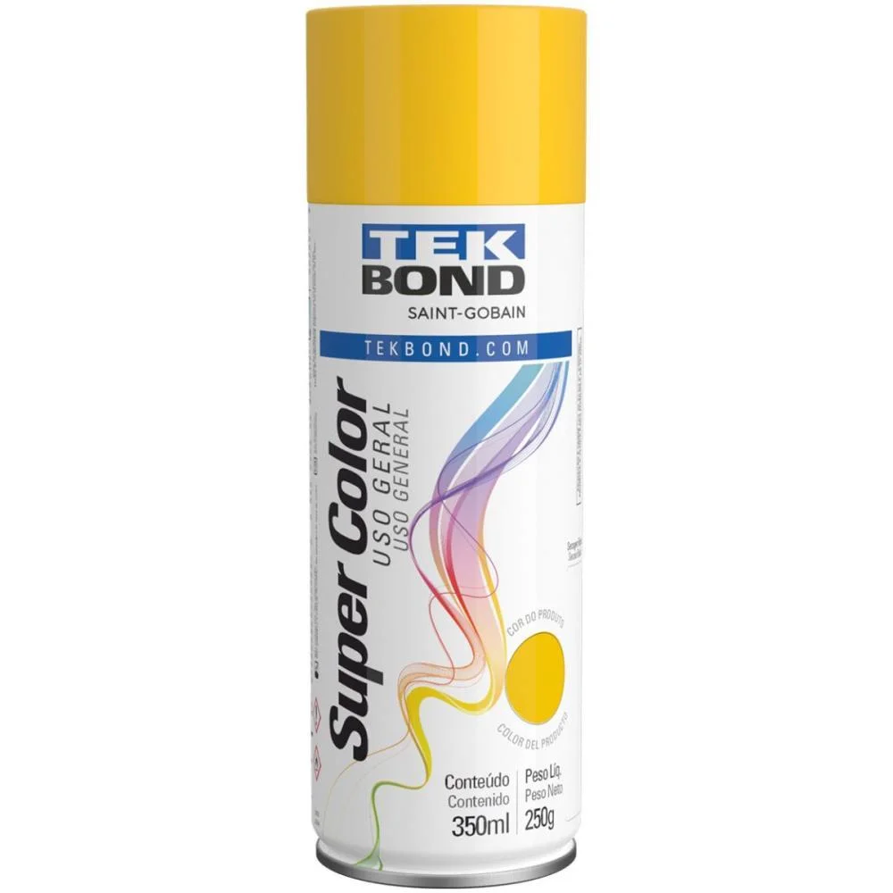 TINTA SPRAY AMARELA 350ML/250G TEKBOND (UNIDADE)