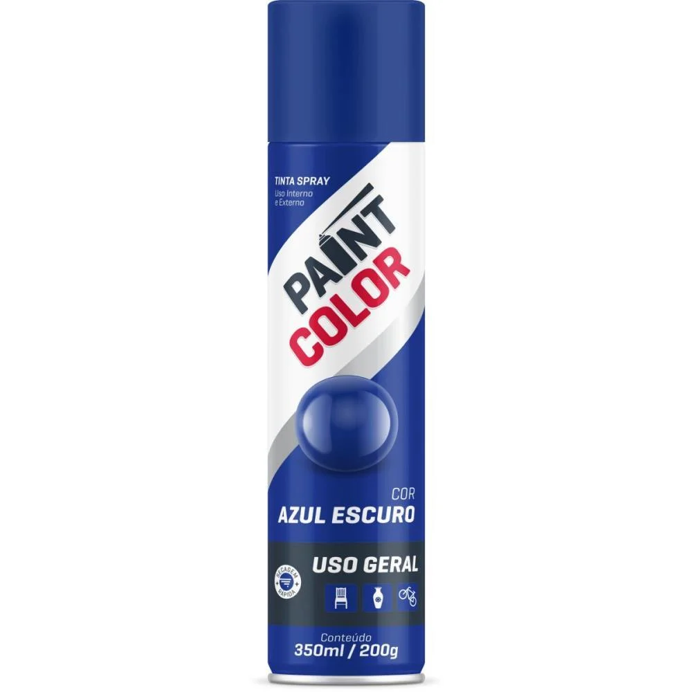 TINTA SPRAY PAINTCOLOR 350ML AZUL ESCURO BASTON (UNIDADE)