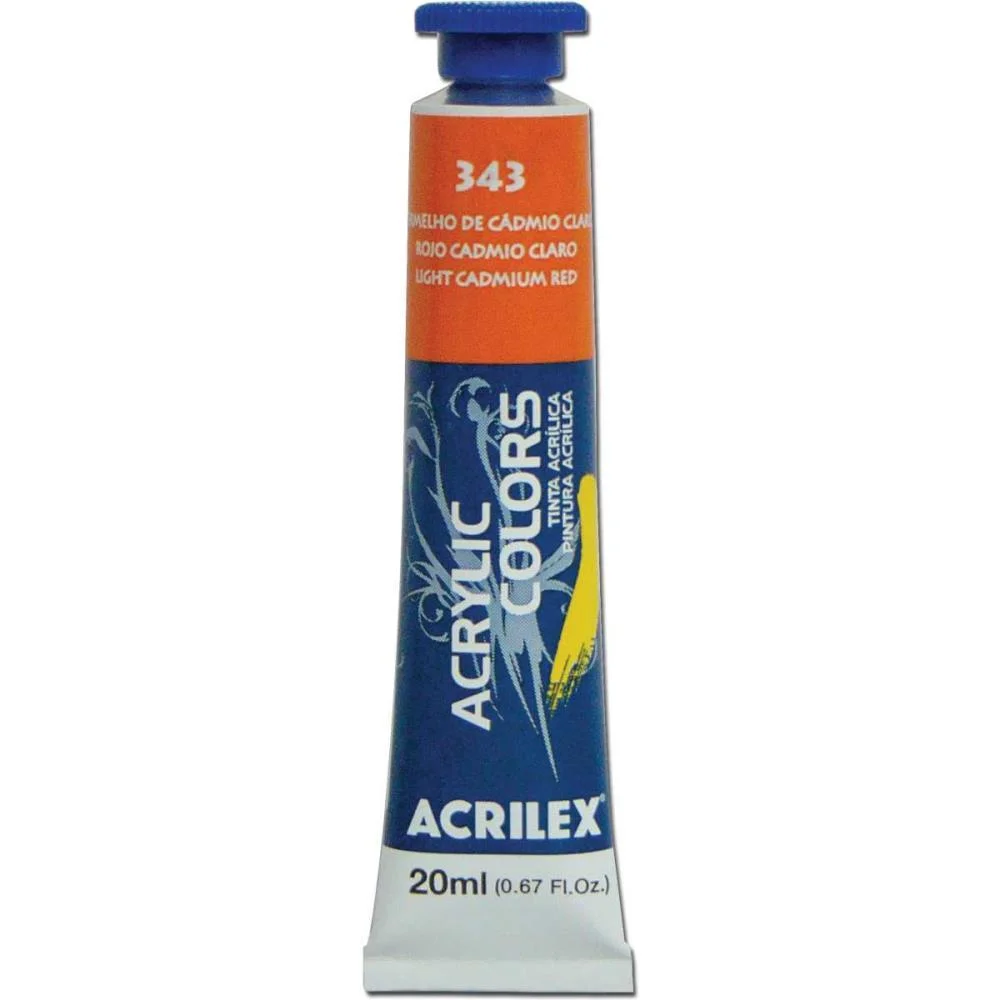 TINTA ACRILICA ACRYLIC COLORS 20ML VERMELH ACRILEX (CX.C/06)
