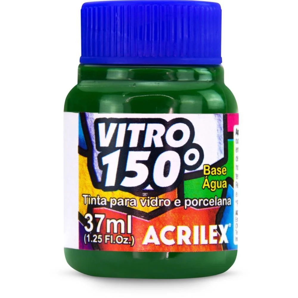 TINTA VITRAL VITRO 150 37ML VERDE FOLHA ACRILEX (CX.C/06)
