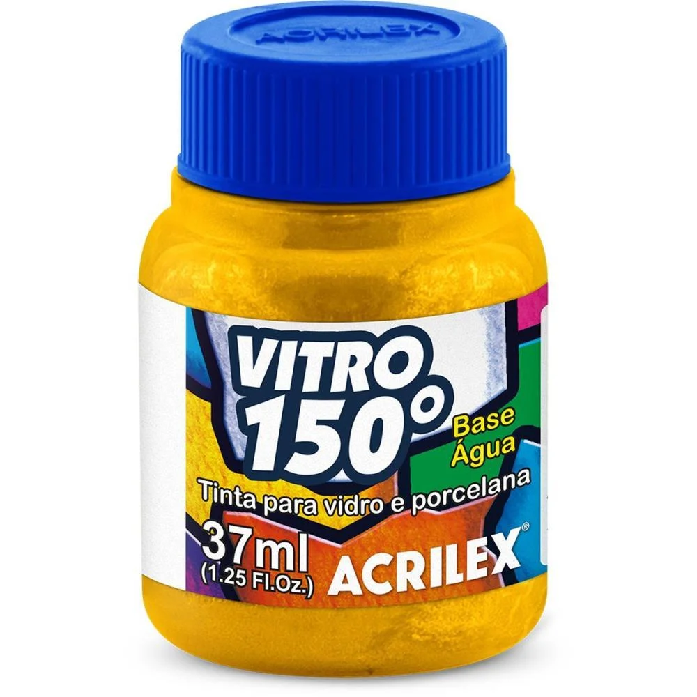 TINTA VITRAL VITRO 150 37ML OURO ACRILEX (CX.C/06)