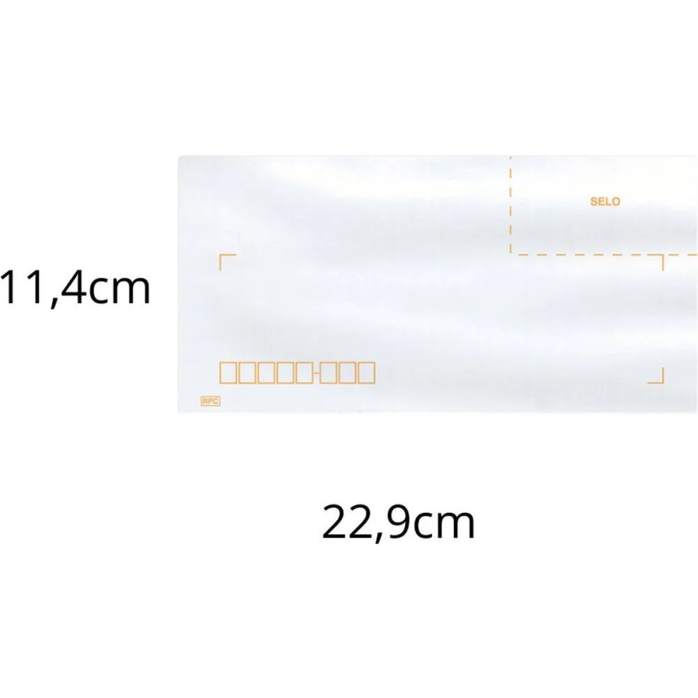 ENVELOPE OFICIO 114X229 63GRS. C/RPC BRANCO SCRITY (CX.C/1000)