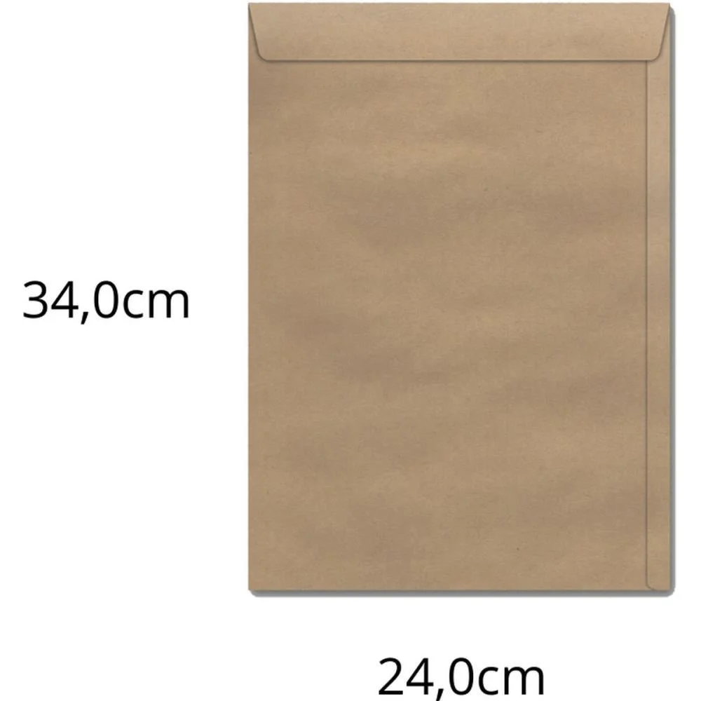 ENVELOPE SACO NATURAL 240X340 80GRS. KN 34 SCRITY (CX.C/250)