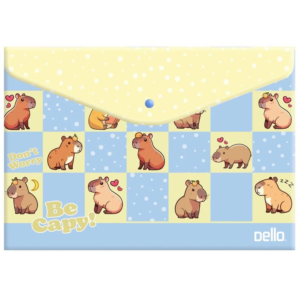 PASTA ENVELOPE CAPIVARA A4 BE CAPY C/BOTAO AZ DELLO (PCT.C/10)