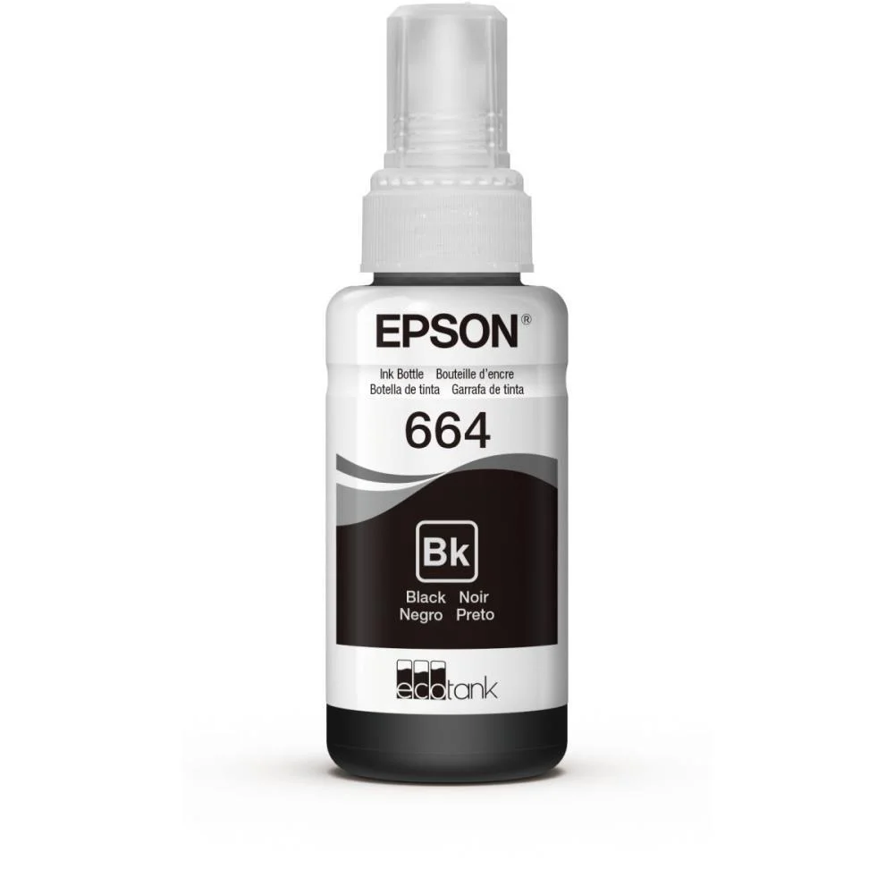REFIL DE TINTA EPSON 664 PRETO 70 ML. EPSON (UNIDADE)