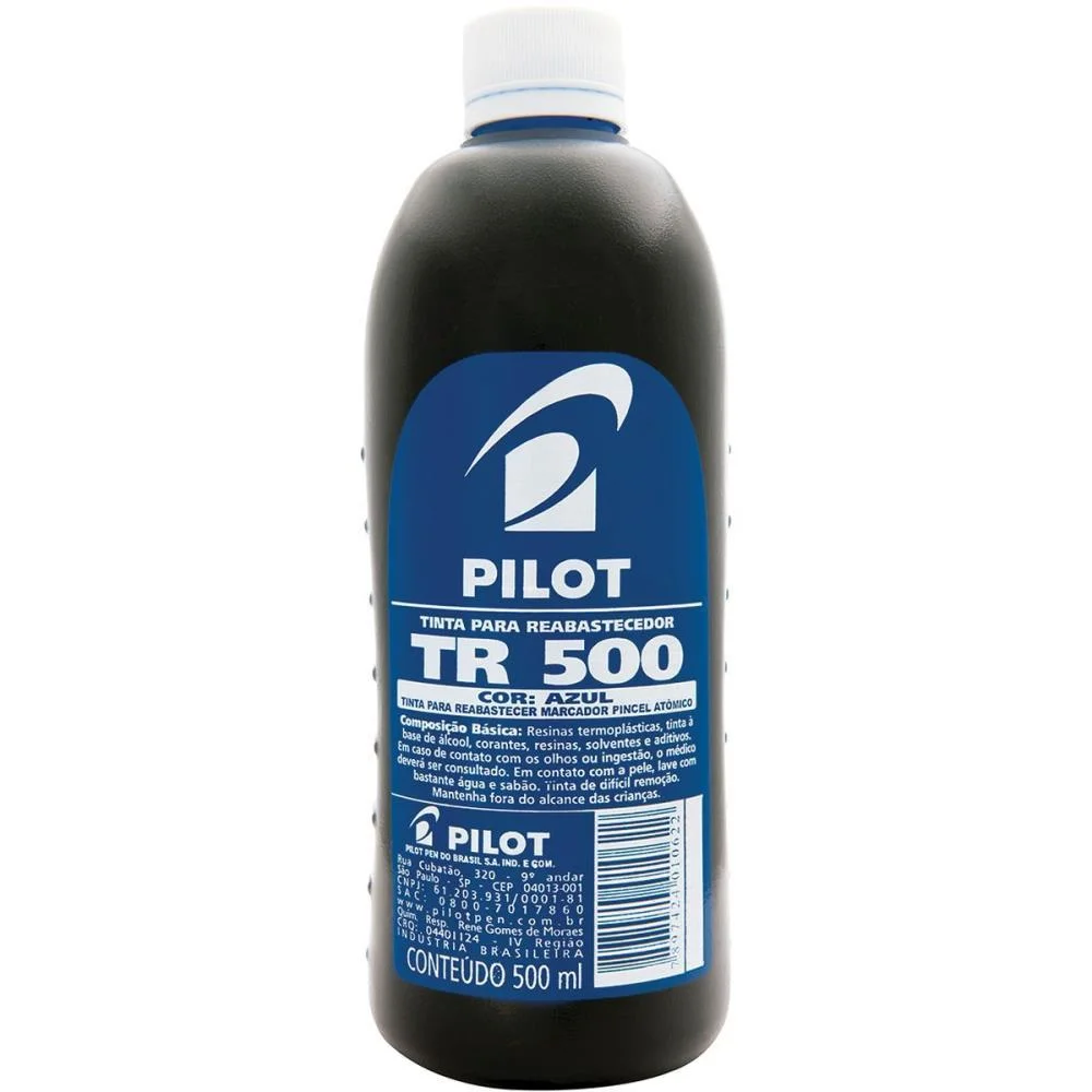 TINTA MARCADOR PERMANENTE REABASTECEDOR 500ML AZUL PILOT (UNIDADE)