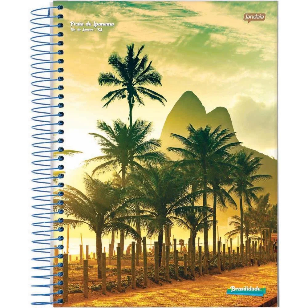 CADERNO ESPIRAL 1/4 FLEXIVEL BRASILIDADE 48FLS. JANDAIA (PCT.C/20)
