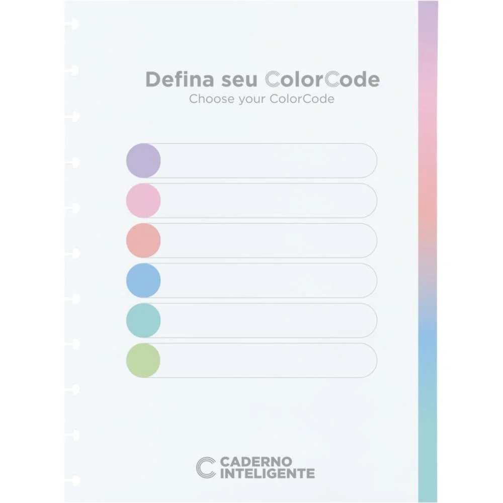CADERNO INTELIGENTE REFIL GRANDE COLORCODE 90G 60FLS CADERNO INTELIGENTE (PACOTE)