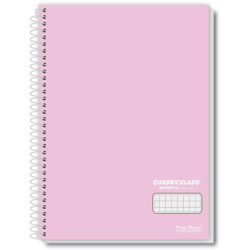 CADERNO QUADRICULADO UNIVERS. 7X7MM 80F ESP OFFICE COLORS CD PAUTA BRANCA (PCT.C/05)