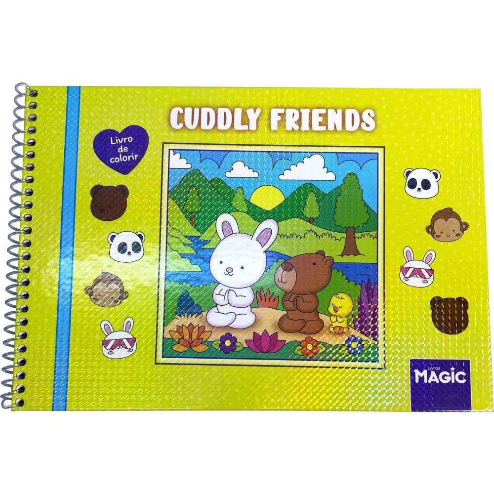 LIVRO DE COLORIR CUDDLY FRIENDS 48PGS 22X16CM MAGIC KIDS (UNIDADE)