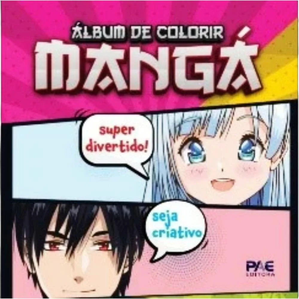LIVRO DE COLORIR MANGA ALBUM RS 26X26CM 64PG PAE EDITORA (UNIDADE)